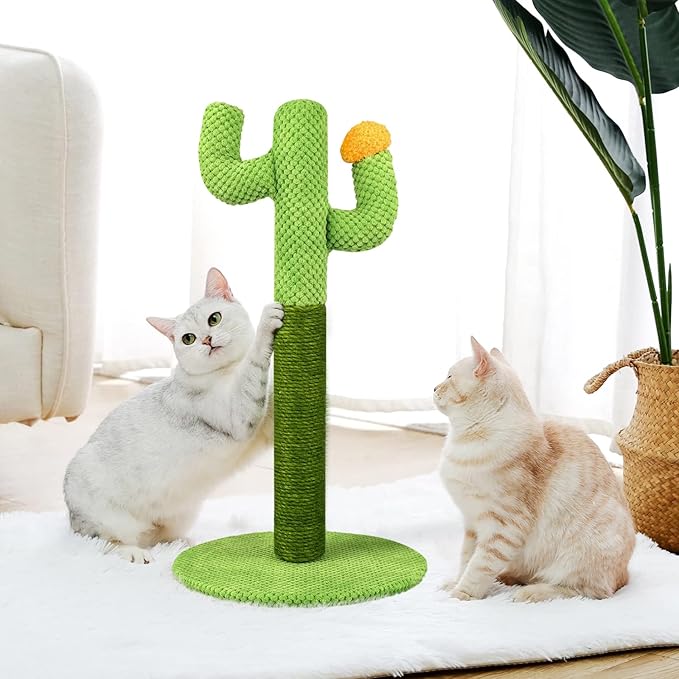 Cat Cactus Scratching Post Made From Sisal
