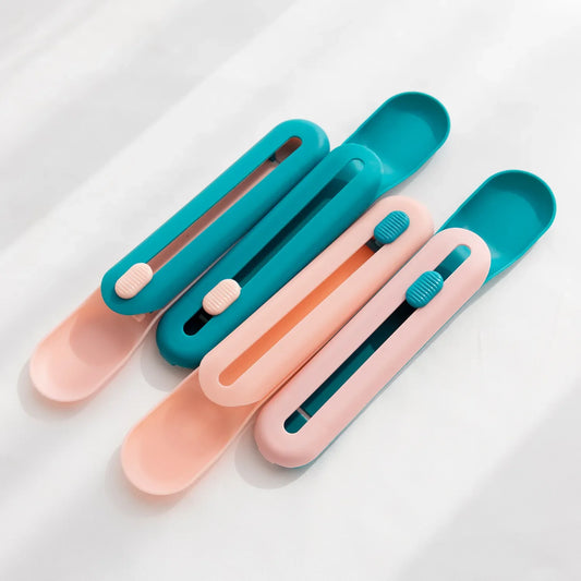 Cat Food Dispenser Spoon With Slider - Practical Food Portioner And Tube Pusher For Cats And Dogs