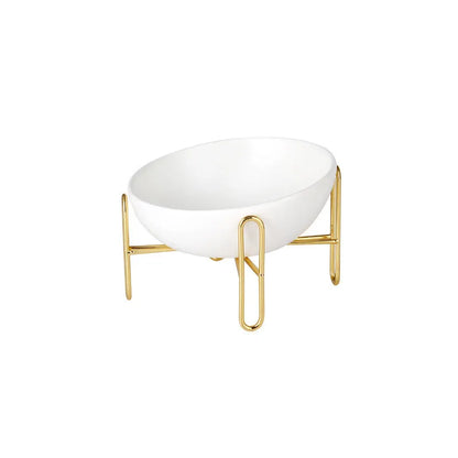 Elevated Food Bowl For Dogs And Cats - Stylish Design With Metal Stand