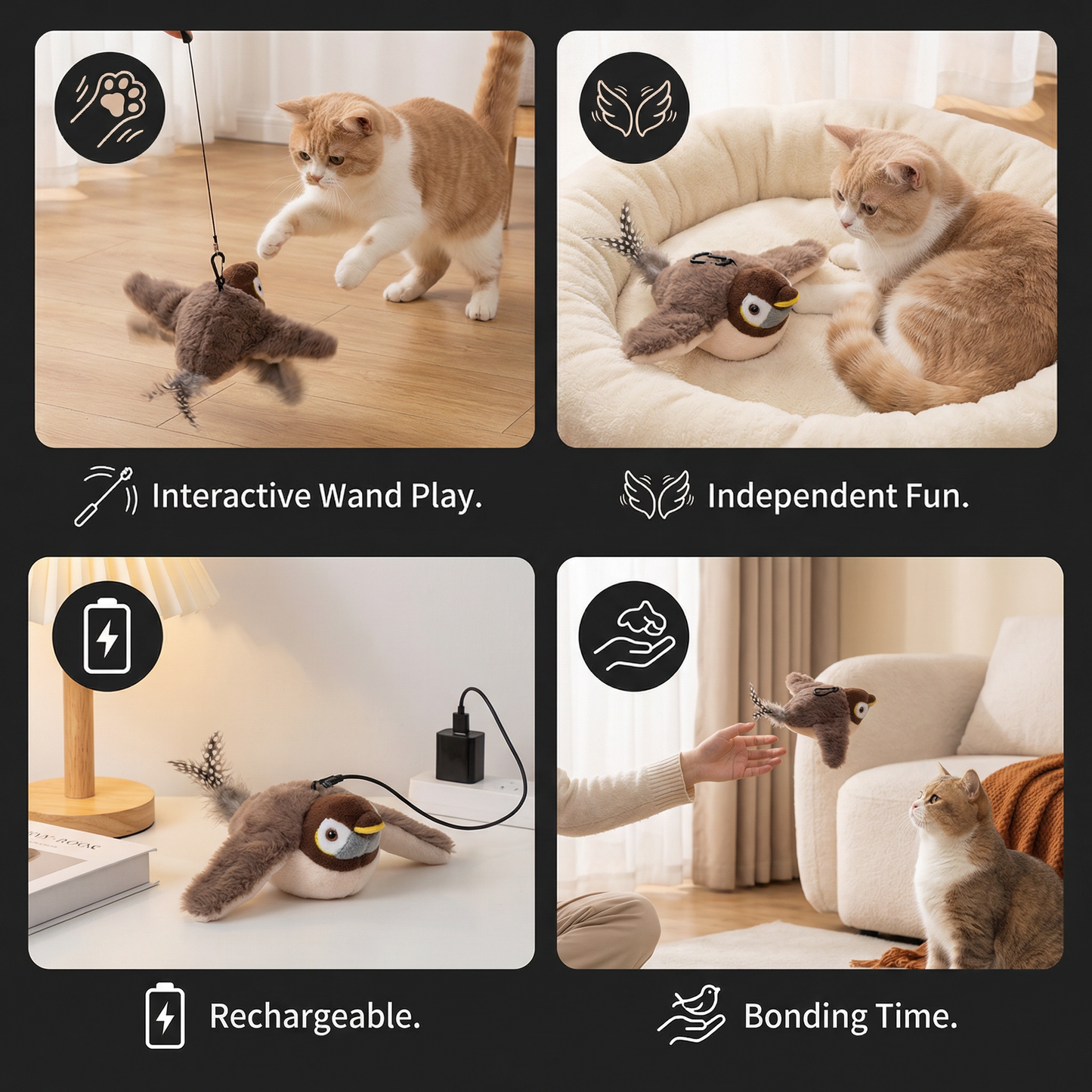 Flapping Bird Cat Toy