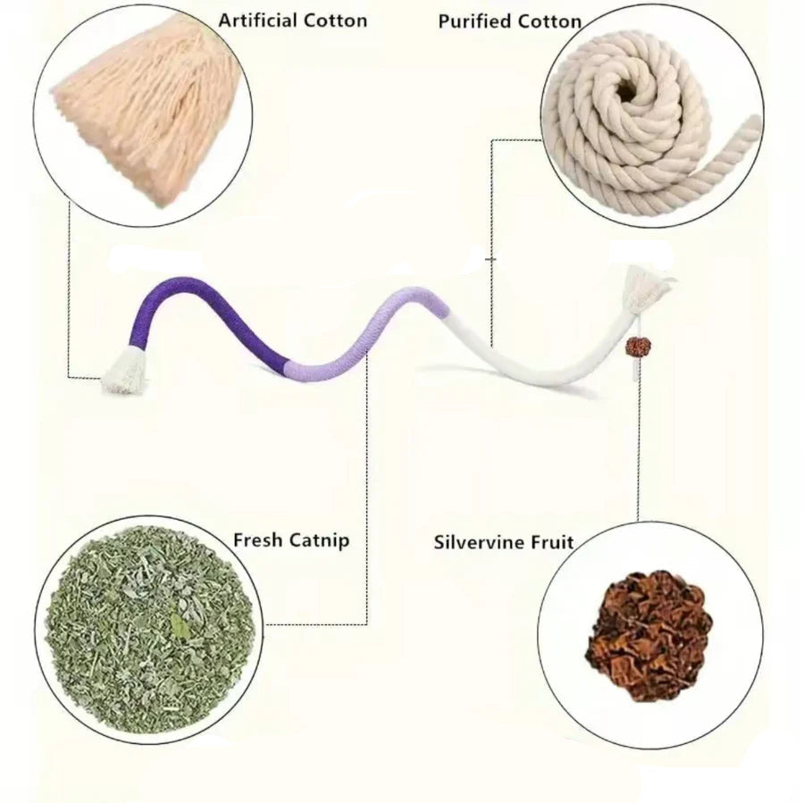 Natural Cat Chew Rope – Robust, Promotes Dental Hygiene and Reduces Stress