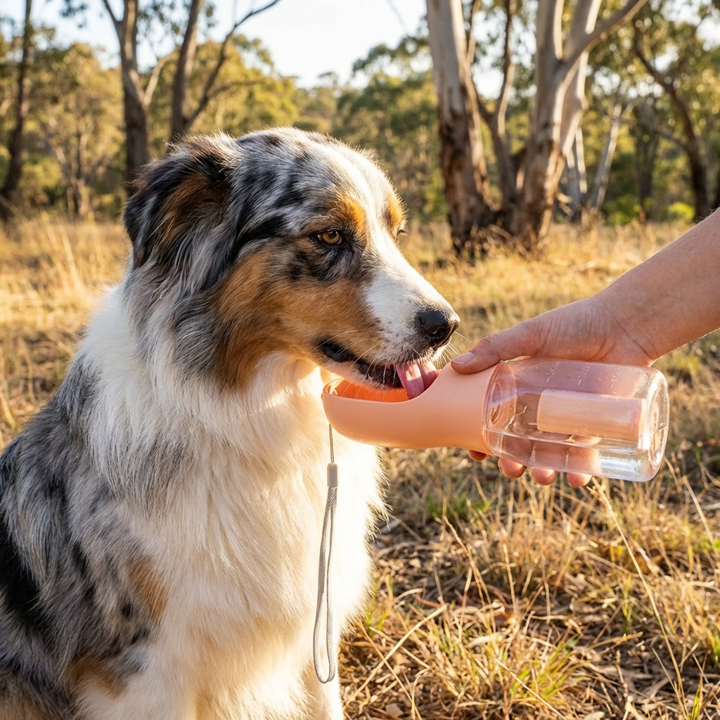 3-in-1 Dog Water Bottle – Travel Bottle with Food Container