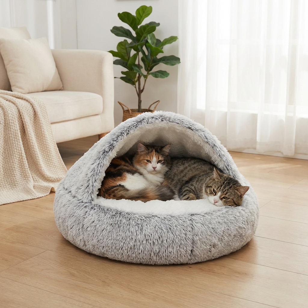 2-in-1 Cat Cuddle Cave