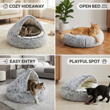 2-in-1 Cat Cuddle Cave