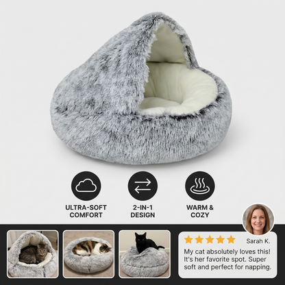 2-in-1 Cat Cuddle Cave