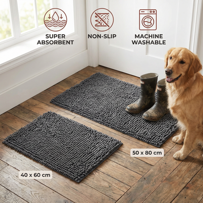 Dog Mud Mat – Super Absorbent, Non-Slip & Washable