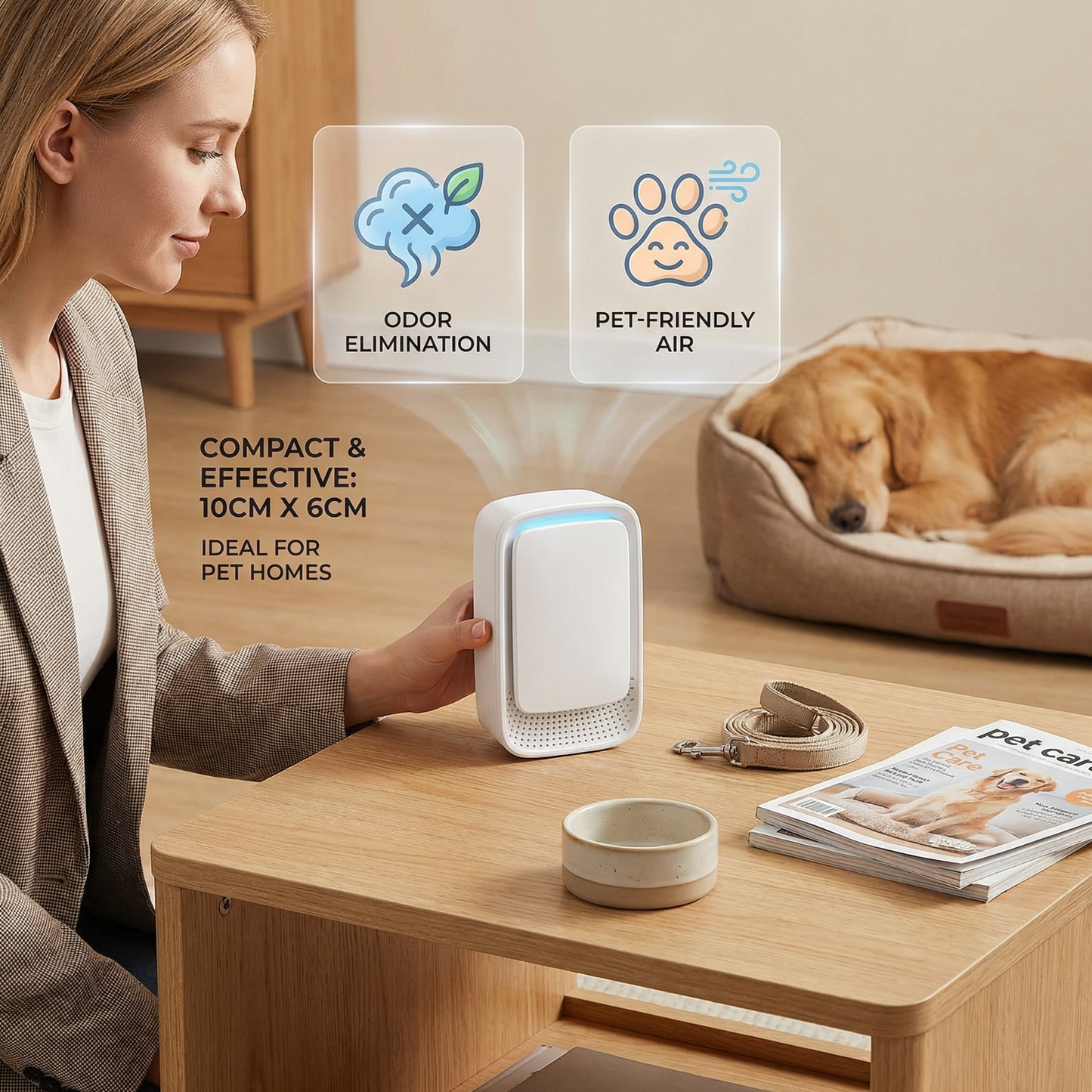 Portable Air Purifier & Odour Eliminator – Ideal for Pet Homes