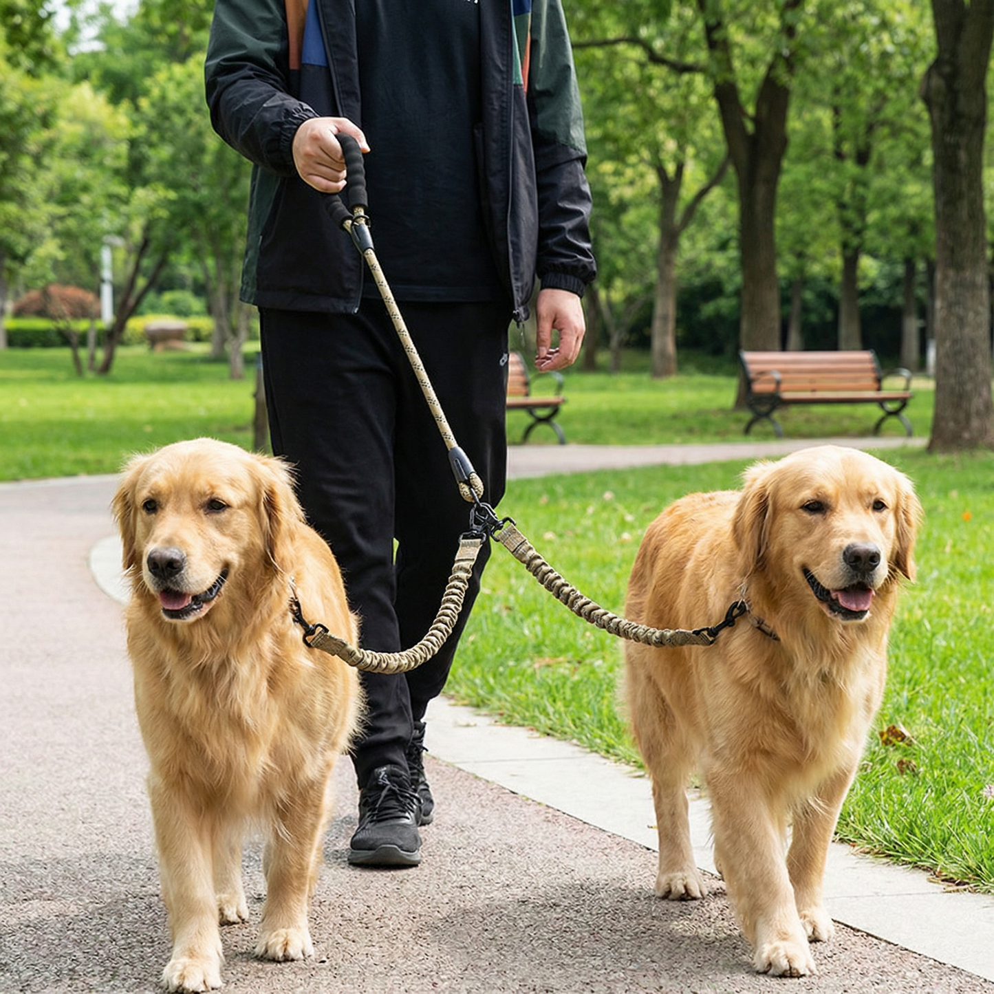 Easy Anti-Tangle Double Dog Leash