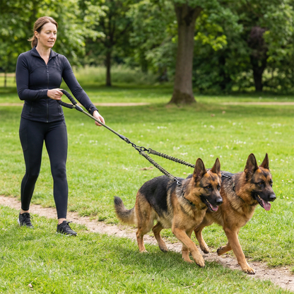 Easy Anti-Tangle Double Dog Leash