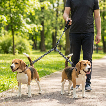 Easy Anti-Tangle Double Dog Leash