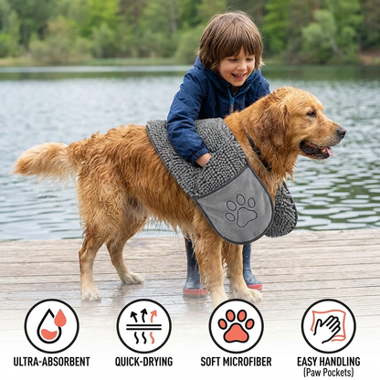 Ultra-Absorbent and Quick-Drying Microfiber Pet Towel