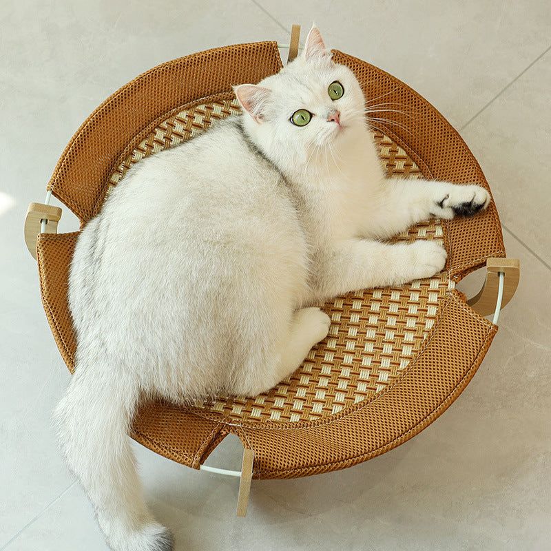 Cooling Cat Hanging Mat Made From Rattan