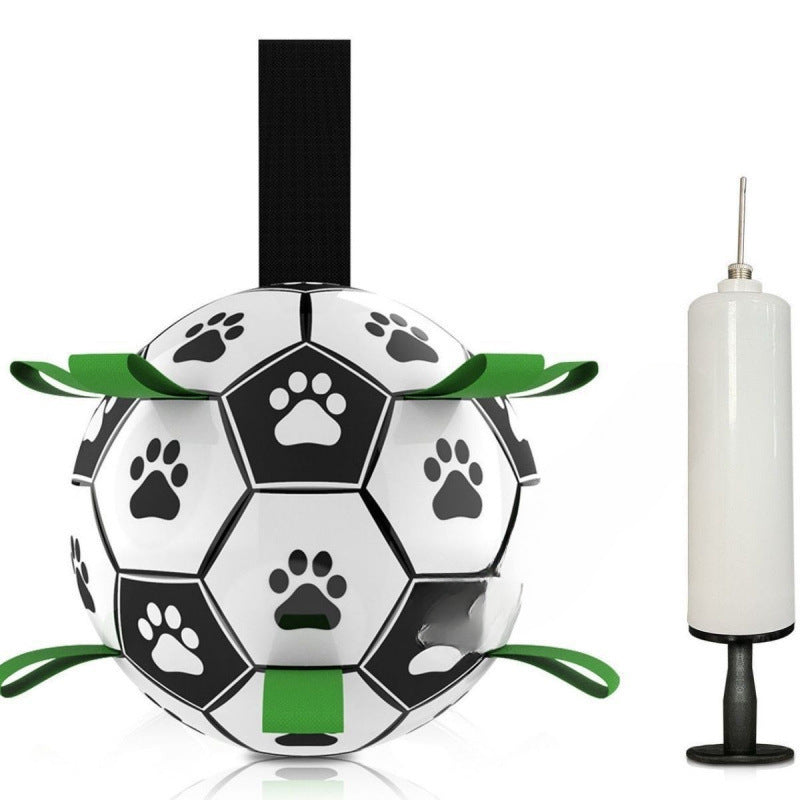 Robust Dog Toy Ball with Pull Handles