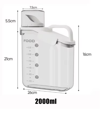 Humidity - Protected Pet Food Container With Dosing Cup