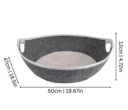 Cosy Felt Cat Bed With Carrying Handles