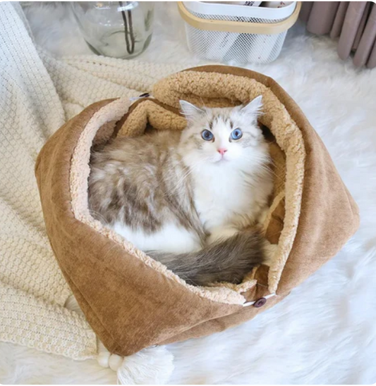 2 - In-1 Cosy Bed And Blanket For Cats