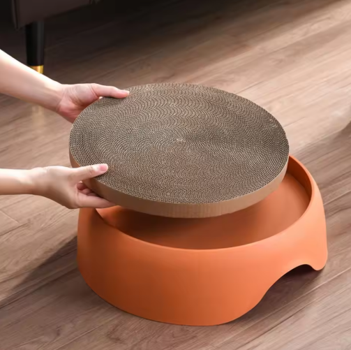 Multifunctional Cat Bed With Scratching Surface And Lying Cushion