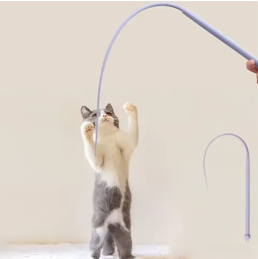 Set Of 2-Flexible Play Stick For Cats - Interactive Play Fun