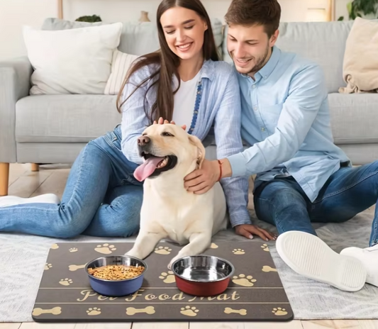 Waterproof Pet Food Mat - Non - Slip, Easy To Clean Food Mat For Dogs & Cats