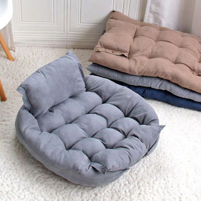 Cosy Dog Bed With Pillow - Soft Washable Pet Bed For Dogs Cats
