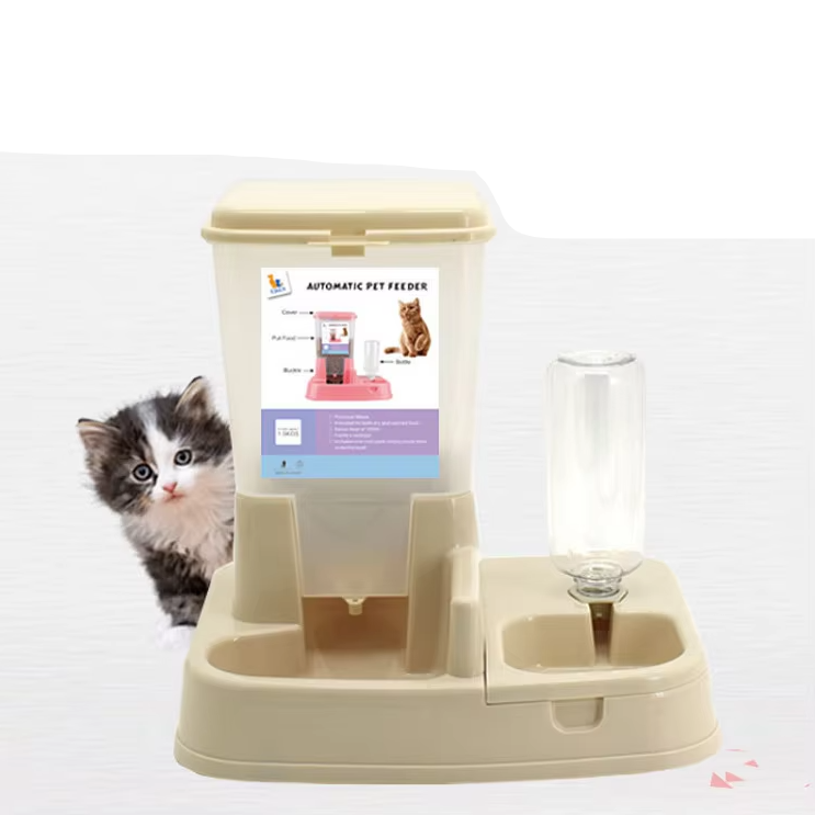 Automatic Food And Water Dispenser For Cats And Dogs - Double Bowl With Large Capacity
