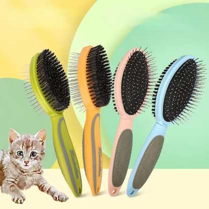 Double - Sided Pet Brush - Gentle Effective Coat Care For Dogs Cats