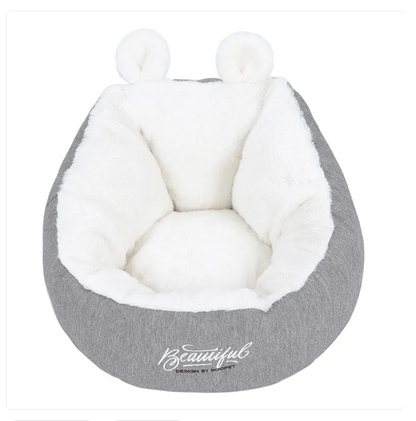 Cosy Cat Bed With Ear Design - Soft And Comfortable For Cats And Small Dogs