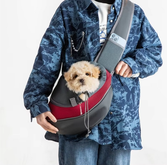Dog Carrier Bag Shoulder Bag - Comfortable Breathable Pet Carrier Bag For On The Go