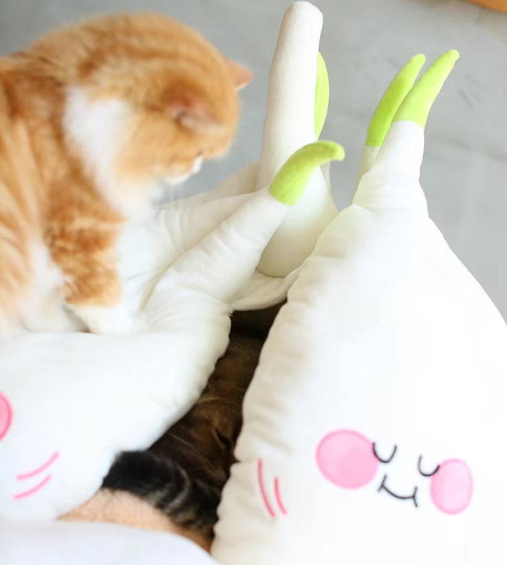 Cosy Cat Cave - Soft Garlic Design Bed For Cats Small Dogs
