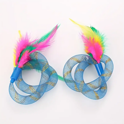 Cat Toy Set - Shuttlecocks With Mesh Rings