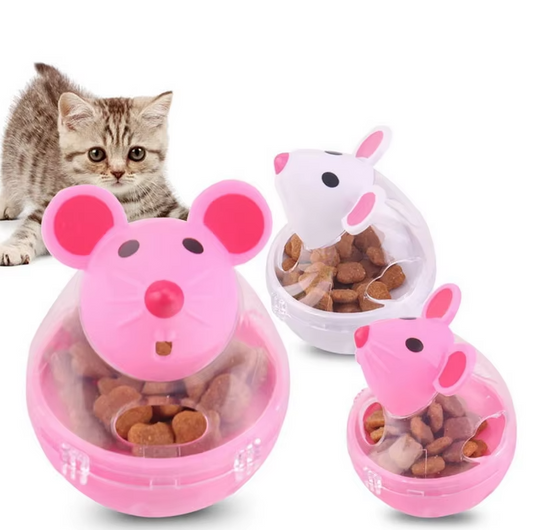 Cat Toy Food Dispenser - Interactive Mouse With Treat Dispenser