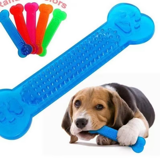 Teeth Cleaning Chew Bone For Dogs - Robust Rubber Teething Toy
