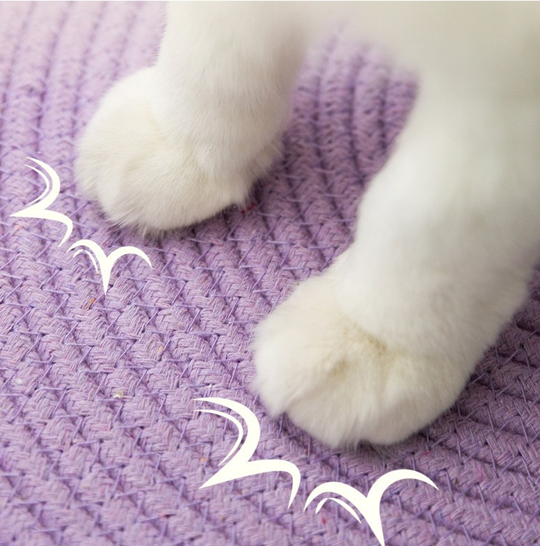 Cute Hand - Woven Cotton Rope Cat Bed in Animal Design