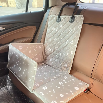 Waterproof Car Seat for Dogs - Non - Slip Protective Mat with Raised Edge Safety Belt
