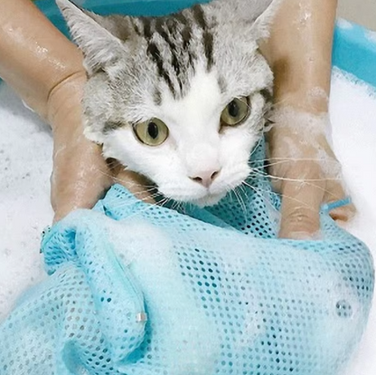 Cat Grooming Bag With Mesh For Safe Bathing And Claw Care