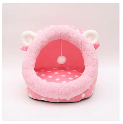 Cat Cave In Kitten Design - Soft And Cosy Sleeping Cave For Cats
