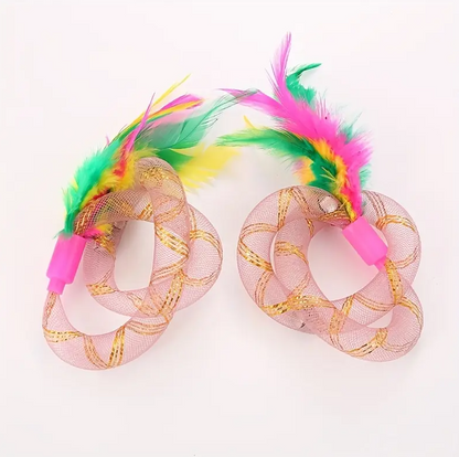 Cat Toy Set - Shuttlecocks With Mesh Rings