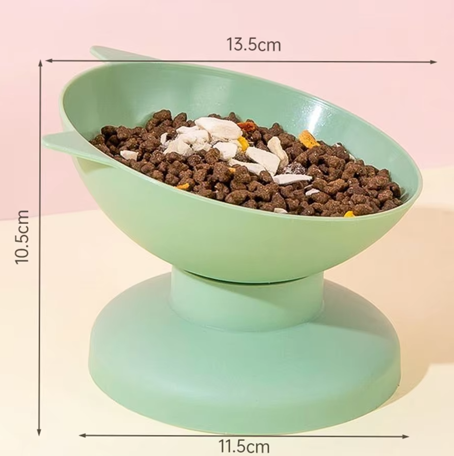 Cat Bowl With 15 - Degree Inclination To Protect The Cervical Spine