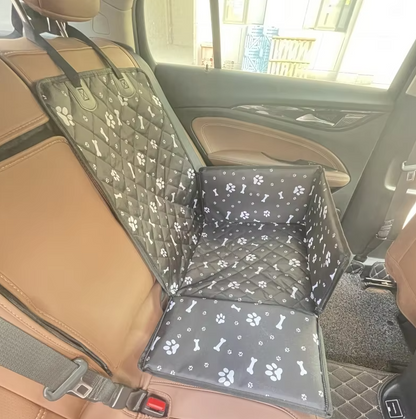 Waterproof Car Seat for Dogs - Non - Slip Protective Mat with Raised Edge Safety Belt