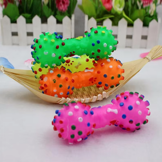Dog Toys For Chewing – Colorful Chew Toys In The Shape Of Dumbbells