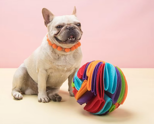 Dog Toy Ball - Colourful Fabric Ball For Dogs To Chew And Play With
