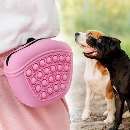 Pop - It Keychain With Zip - Stress Relief Toy And Storage Bag
