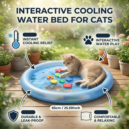 Interactive Cooling Water Bed for Cats