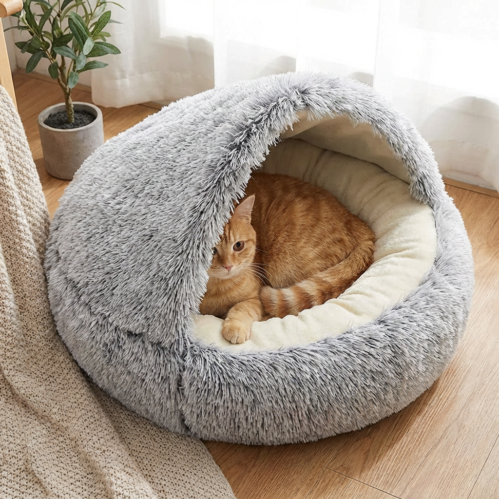 2-in-1 Cat Cuddle Cave