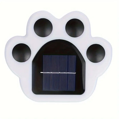 Wireless Solar Garden Lighting In Paw Print Design