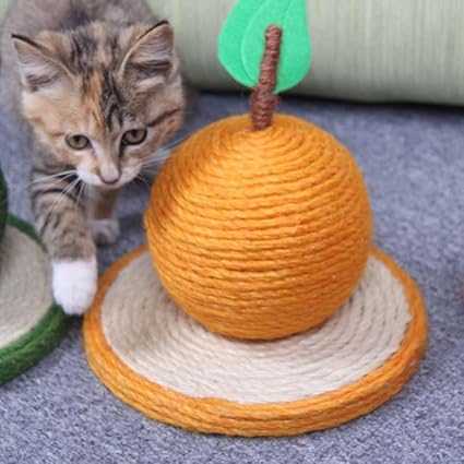 Cat Scratching Orange Made From Sisal