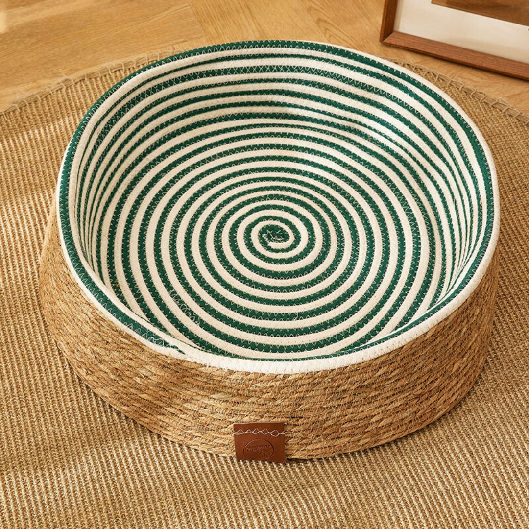 Hand - Woven Rattan Cat Scratching Bed