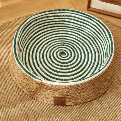 Hand - Woven Rattan Cat Scratching Bed