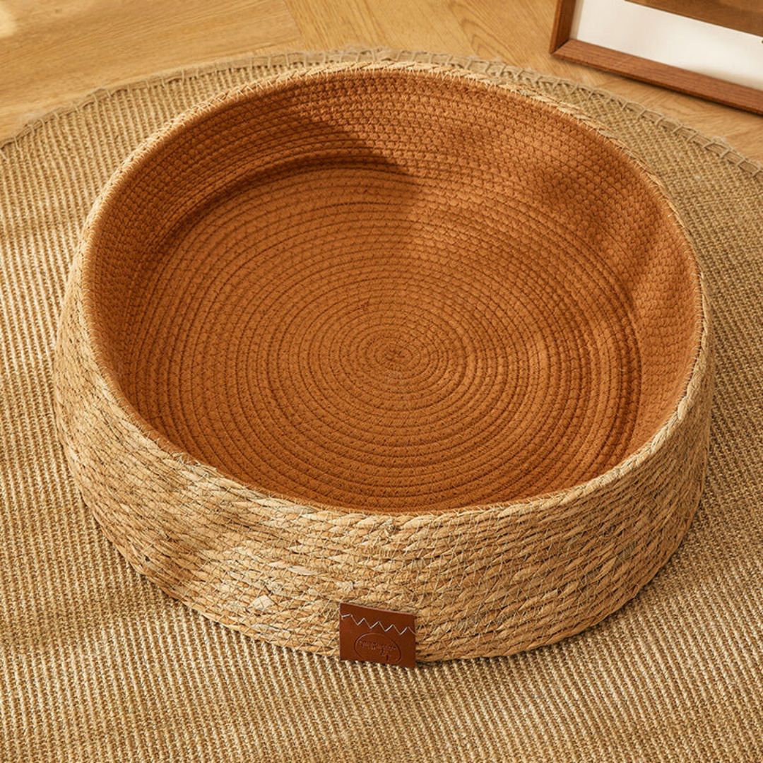 Hand - Woven Rattan Cat Scratching Bed