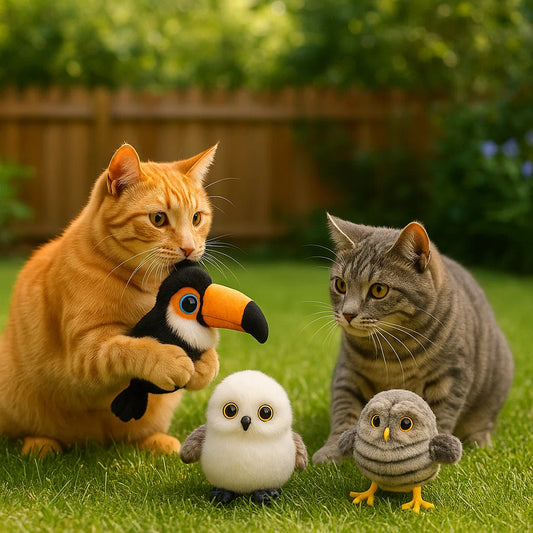 Fluttering and Chirping Bird Cat Toy